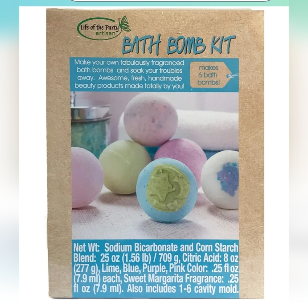 Bath Bomb Kit with Heart and Flower Designs